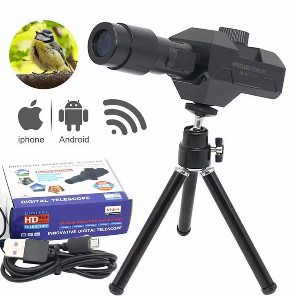 SpaceFar 70x WiFi Telescope – 1080P HD Monocular Camera with App Control & Tripod for iPhone/Android