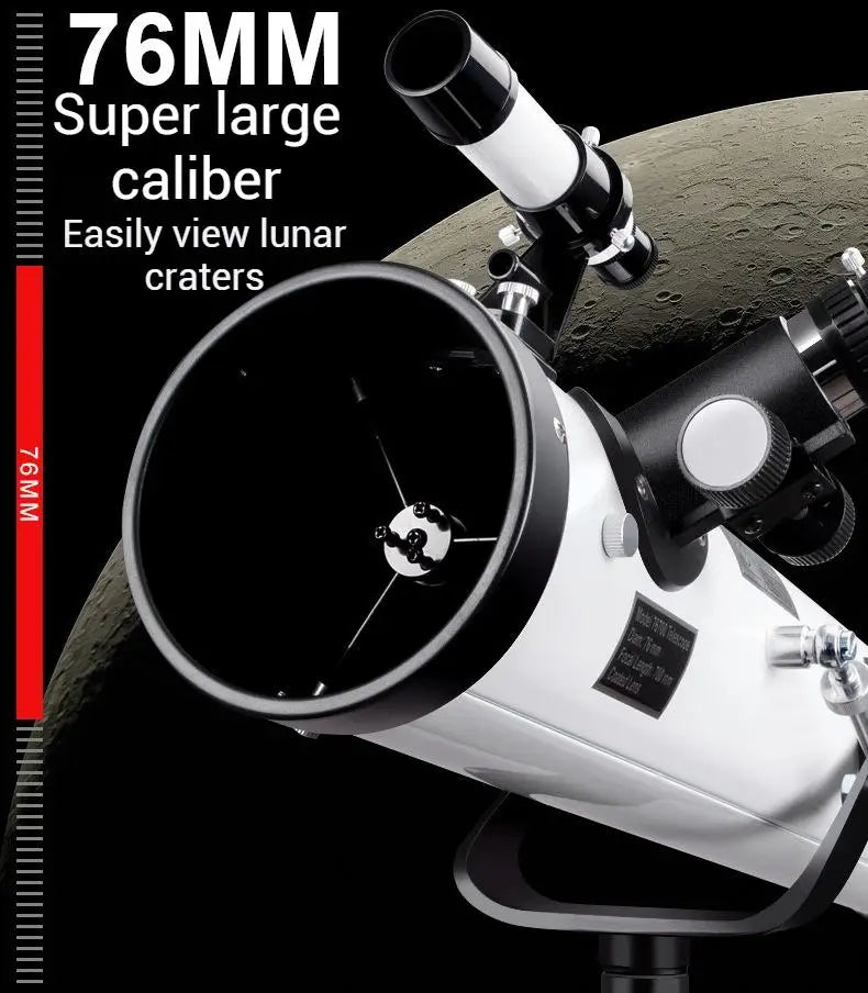 76700 Professional Telescope Reflective Astronomical Telescope Monocular Long Range Stargazing Bird Watching Outdoor Telescope
