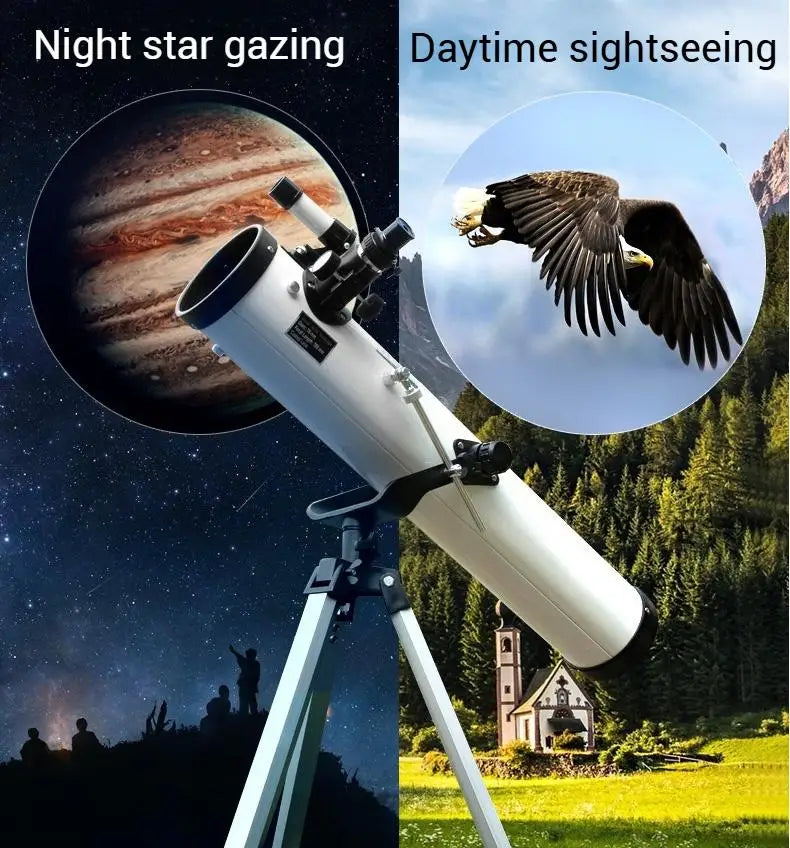 76700 Professional Telescope Reflective Astronomical Telescope Monocular Long Range Stargazing Bird Watching Outdoor Telescope
