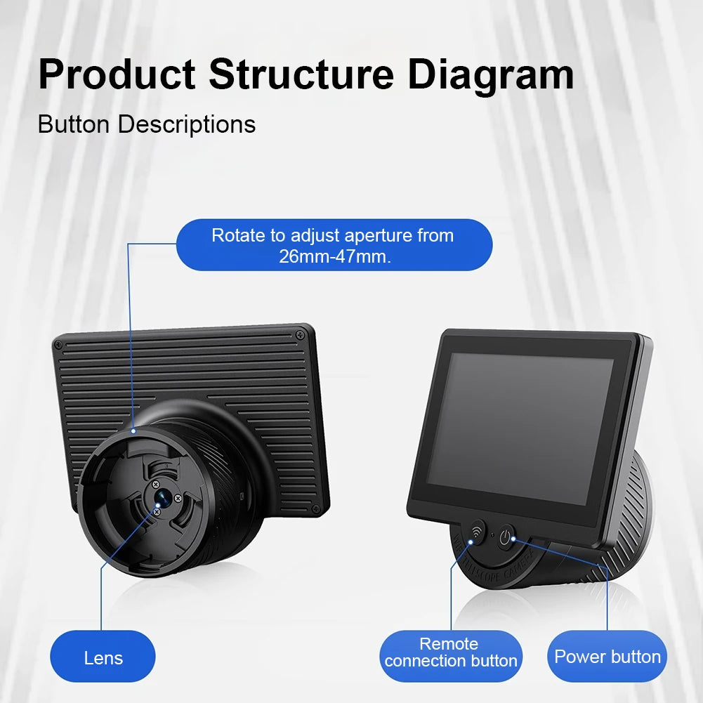 WiFi Telescope Camera Eyepiece with 4.3 Inch IPS Screen Digital Eyepiece Astronomical Telescope Accessories